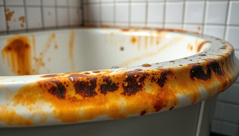 how to remove rust from bathtub