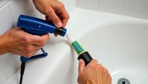 Replacing shower caulking