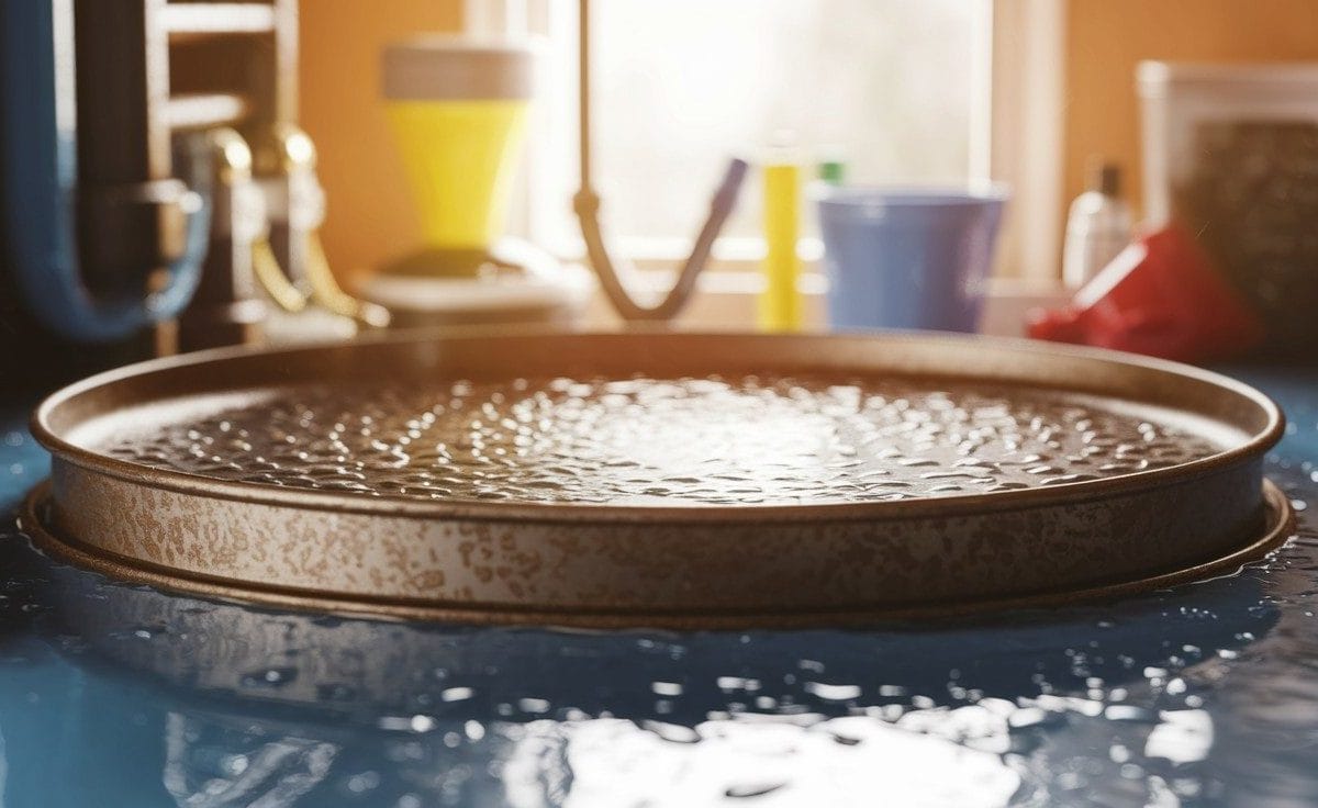 is it normal to have water in the water heater pan