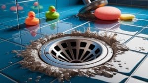 how to clear a clogged drain with standing water