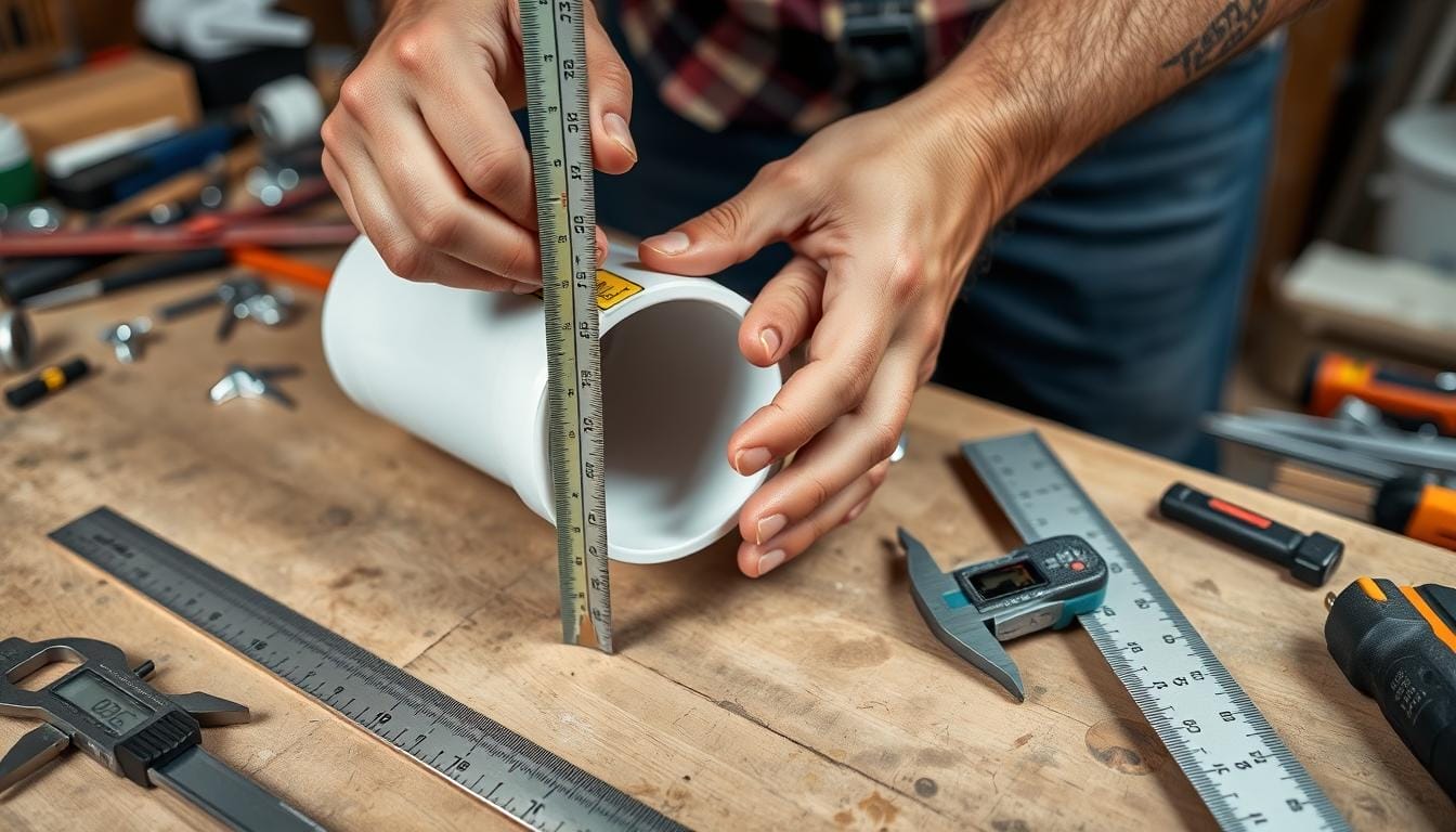 how to measure pvc pipe size