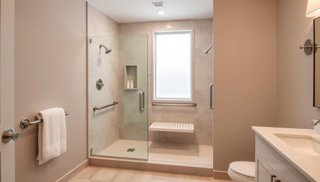 walk-in shower installation
