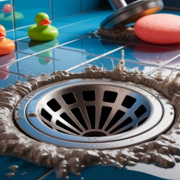 how to clear a clogged drain with standing water